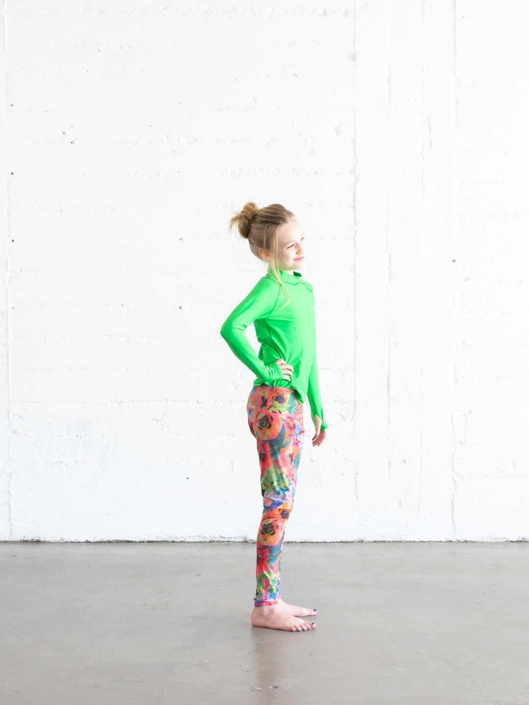 Girl's Swim Leggings - Sea Poppy Pink