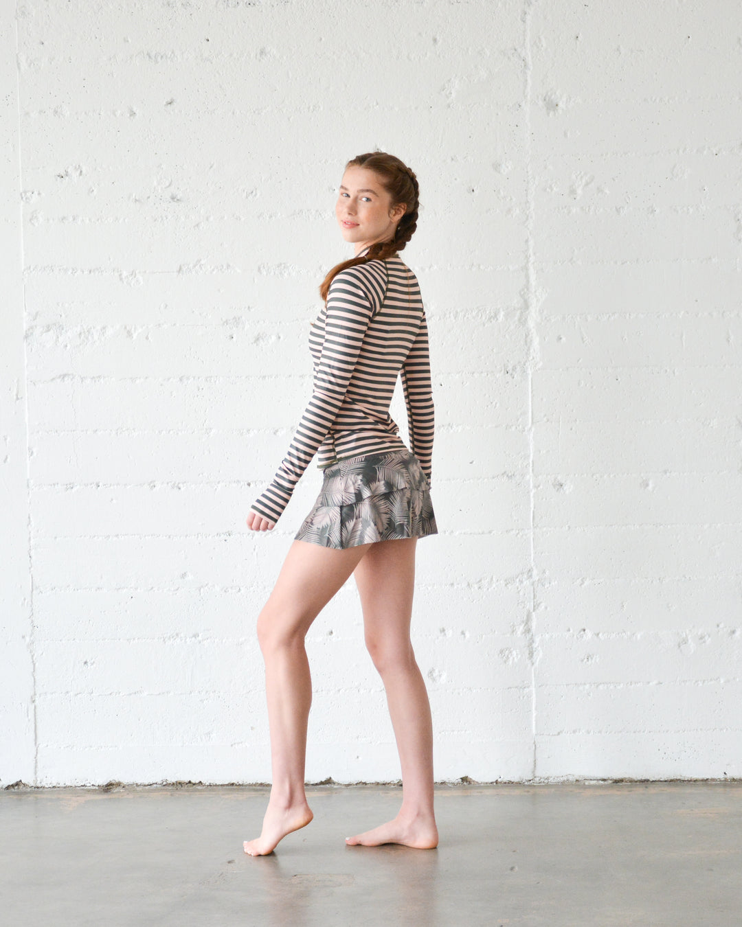 Women's Pullover Raglan - Night Palm Stripe