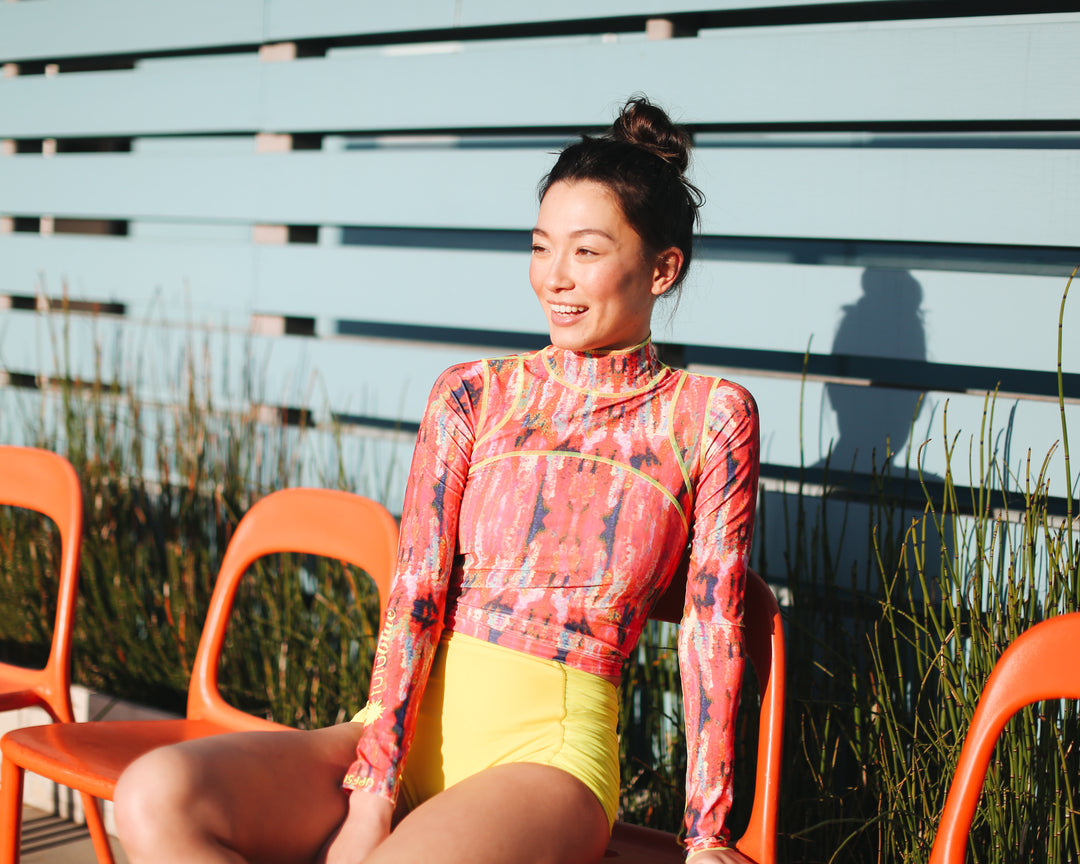 Women's Pullover Rash Guard - Volcano