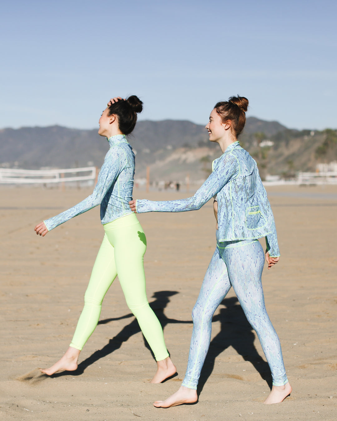 Women's UPF 50+ Sun Protective Swim Leggings - Blue Mosaic