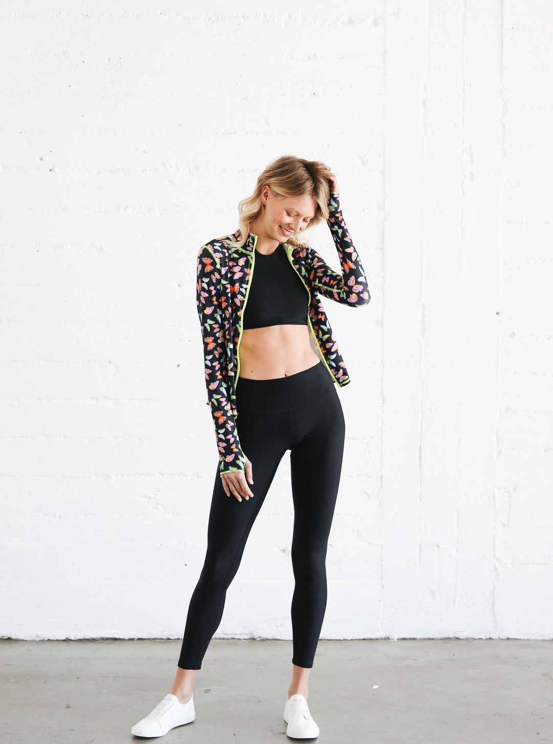 Women's UPF 50+ Sun Protective Swim Leggings - Black Cat