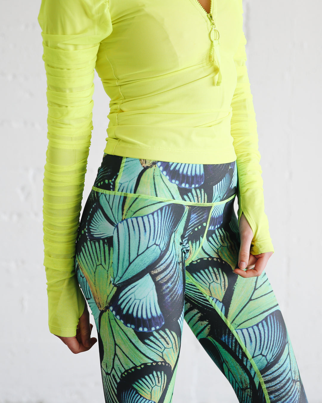 Women's UPF 50+ Sun Protective Swim Leggings - Turq Flyer