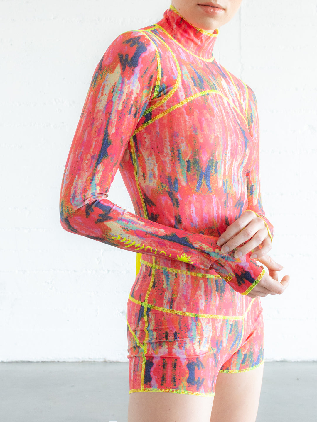 Women's "Classic" UPF 50+ Sun Protective Short Swimsuit - Volcano