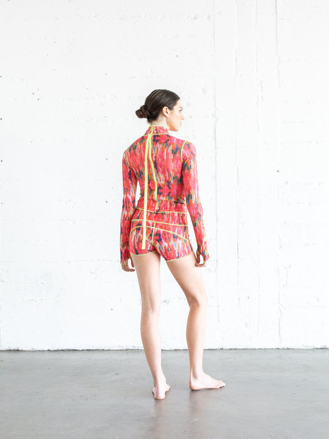 Women's "Classic" UPF 50+ Sun Protective Short Swimsuit - Volcano