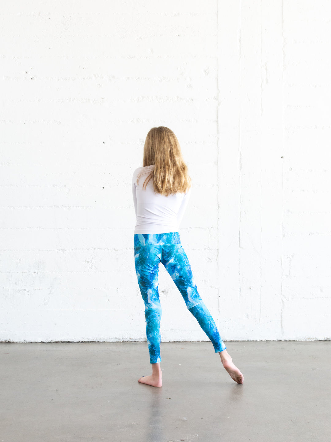 Girl’s UPF 50+ Swim Leggings - Waves