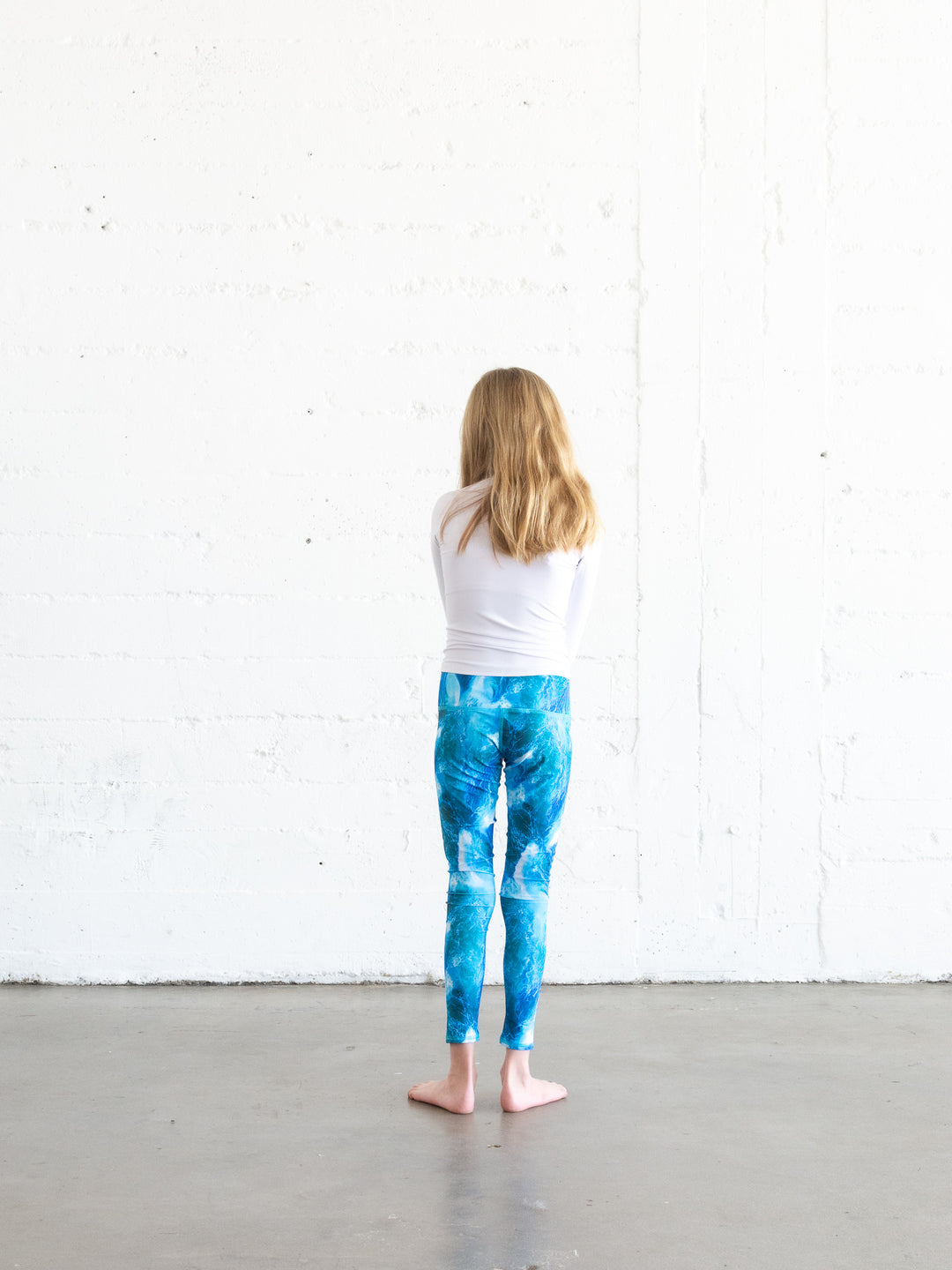 Girl’s UPF 50+ Swim Leggings - Waves