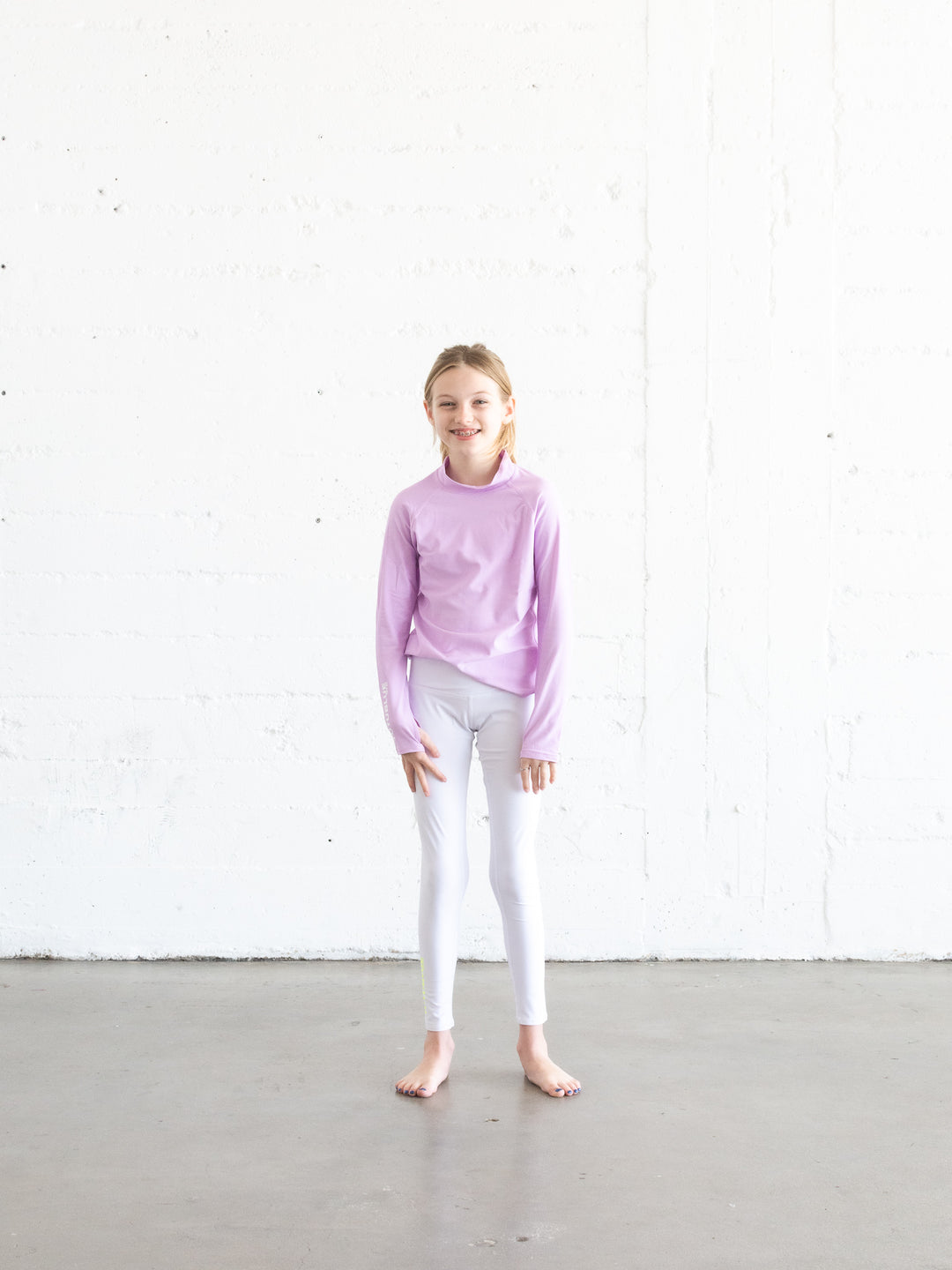Girls' Pullover Rash Guard - Lavender