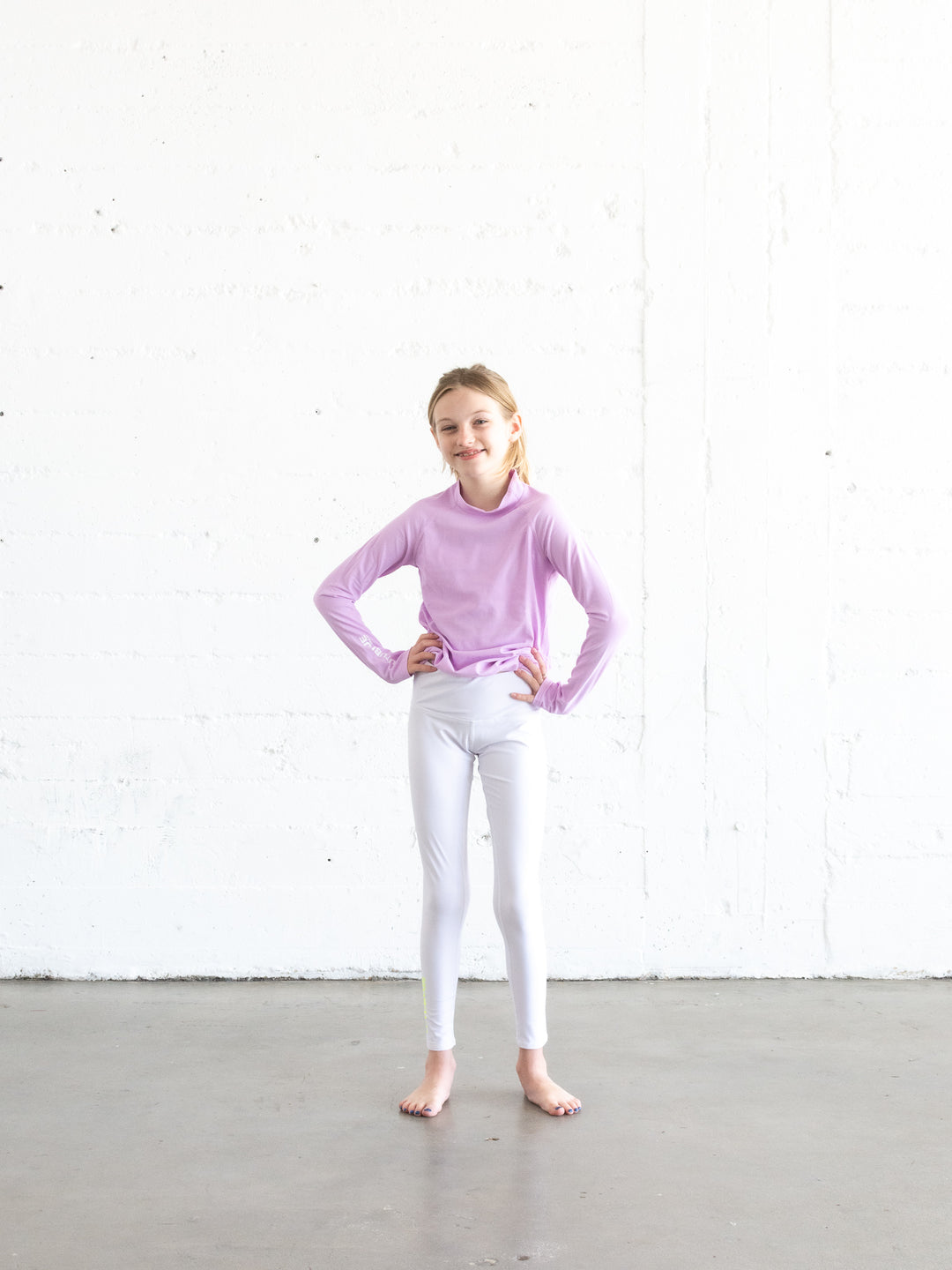 Girls' Pullover Rash Guard - Lavender