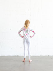 GIRL'S PULLOVER RASH - ROYAL BOUQUET PINK SHABBY CHIC COLLAB