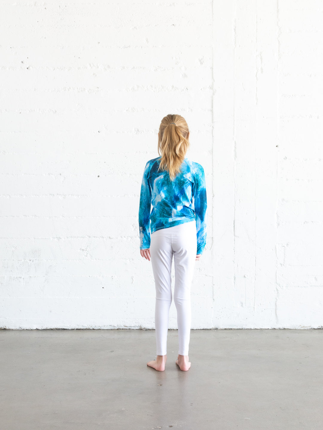 Girl's Pullover Rash Guard - Waves