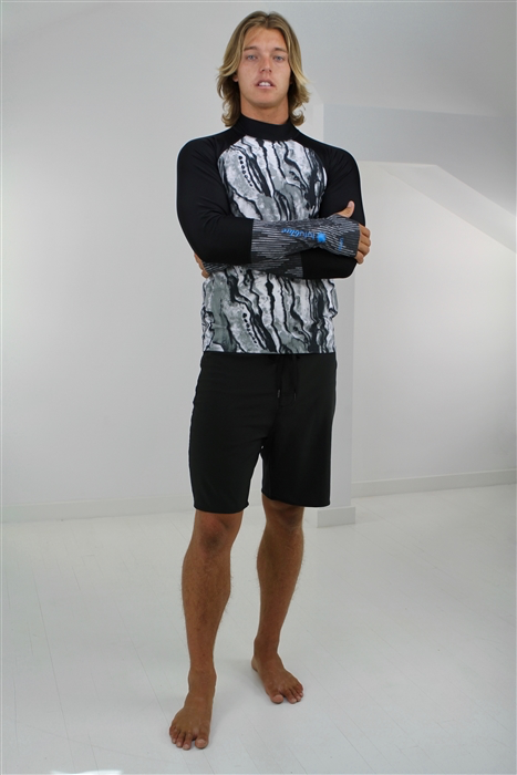Men's Pullover Rash Guard - Gray Abalone