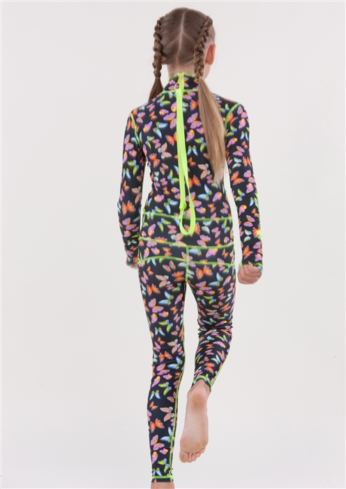 Girl's Long Swimsuit - Butterfly