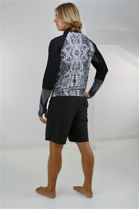Men's Pullover Rash Guard - Black Sea