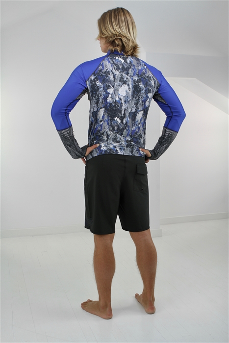 Men's Pullover Rash Guard - Blue Rock