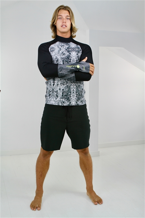 Men's Pullover Rash Guard - Black Sea