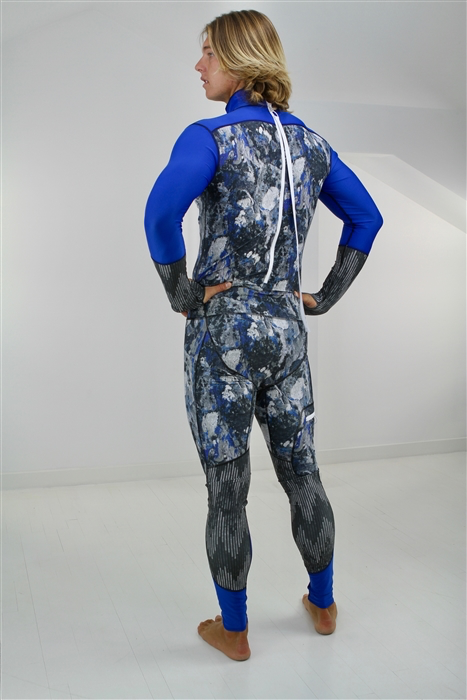 Men's Full-Body UPF 50+ Sun Protective Swimsuit - Blue Rock