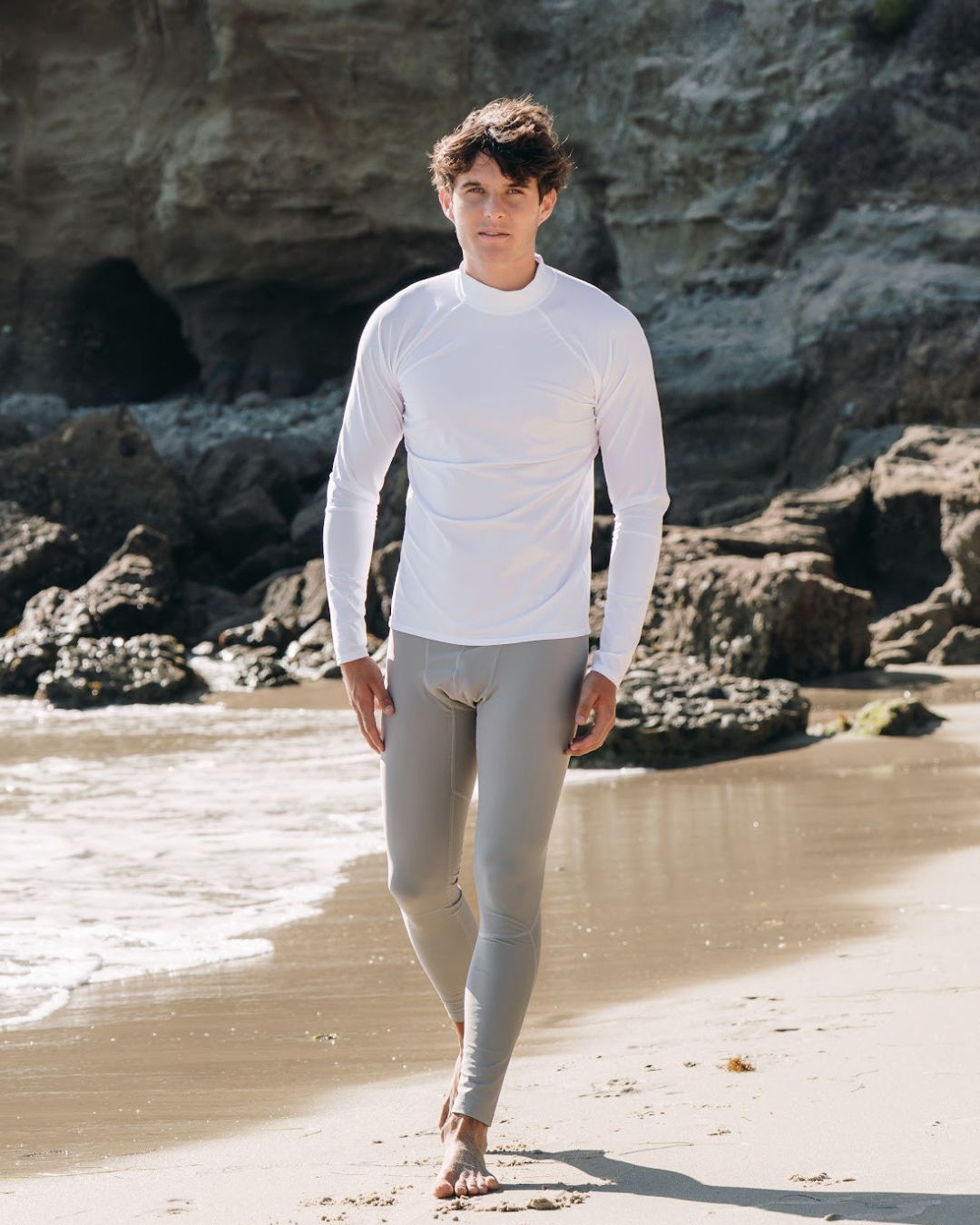 Men's Pullover Rash Guard - White