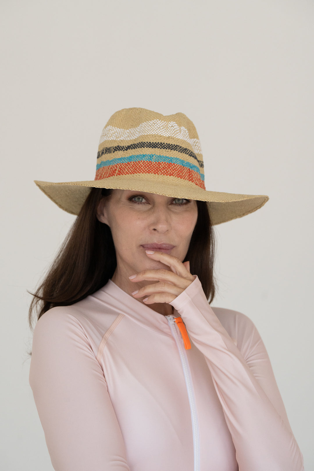 Woven Striped Sun Hat (Saleson Hats Are Final)