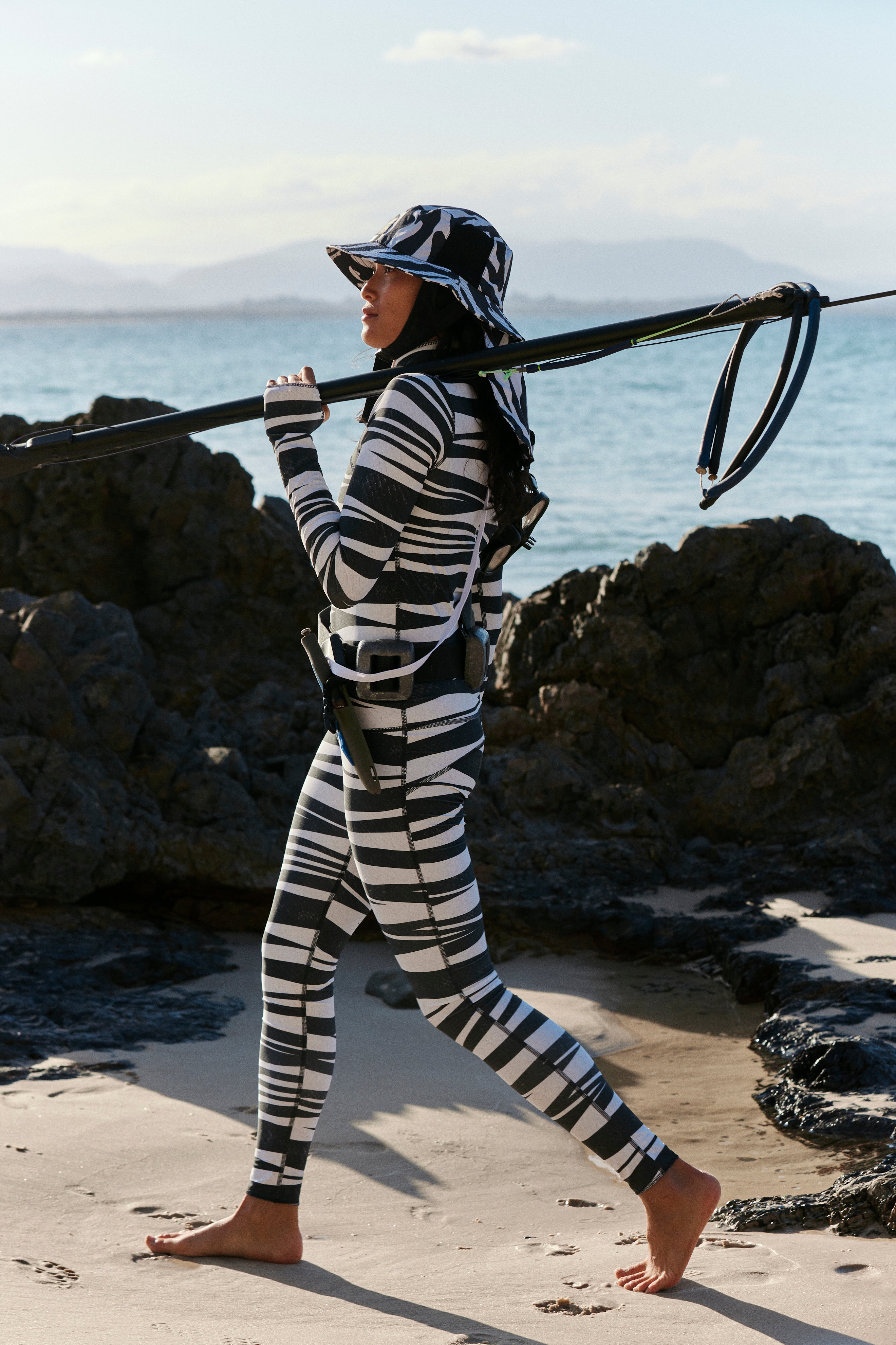 Shark Prevention Swimsuit - Banded Sea Snake Design