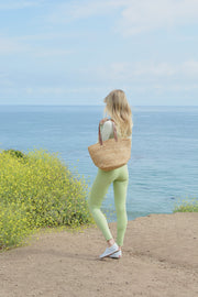 WOMEN'S LONG BODYSUIT ZIP FRONT - MINT TOP + SAGE LEG