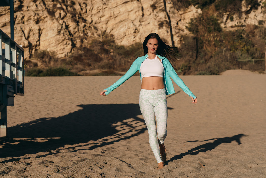 Women's Zip Rash Guard With Back Pocket - Miami