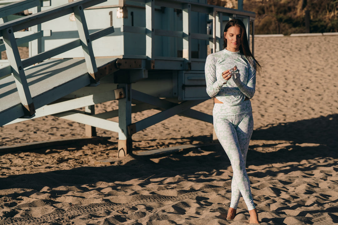 Women's UPF 50+ Sun Protective Swim Leggings - Aloha