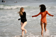 WOMEN'S ONE PIECE LONG SLEEVE SWIMSUIT - BLACK