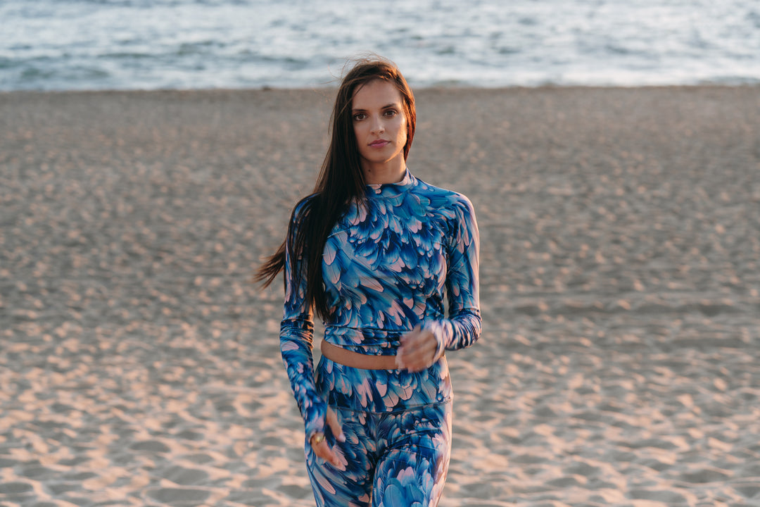 Women's Pullover Raglan-Azure Plume