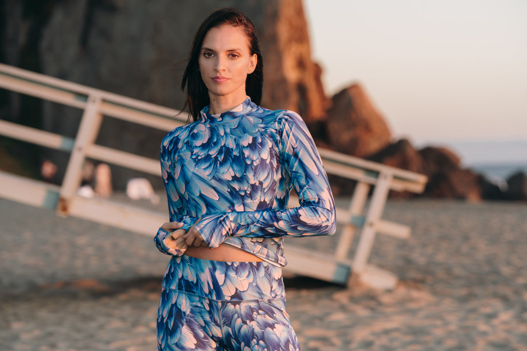 Women's Pullover Raglan-Azure Plume