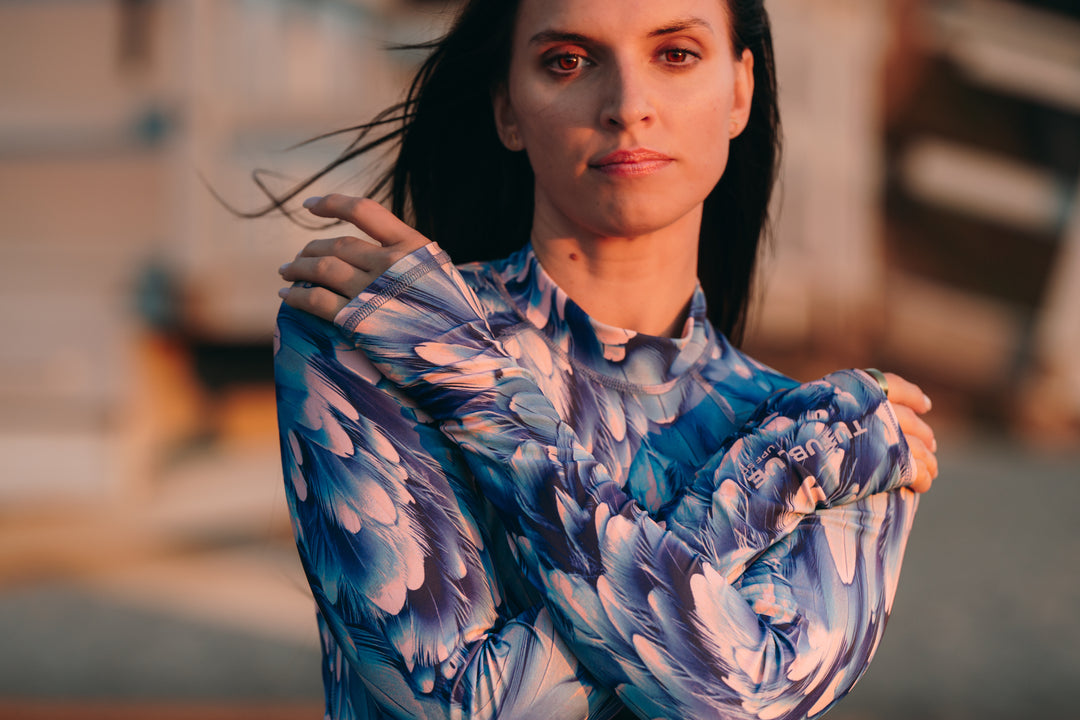 Women's Pullover Raglan-Azure Plume