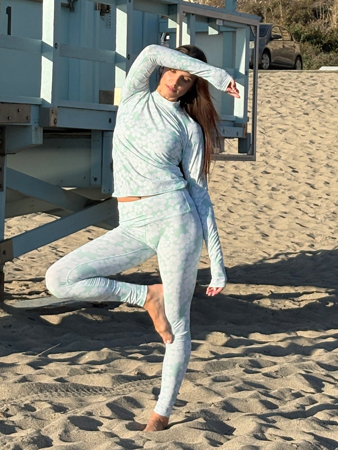 Women's UPF 50+ Sun Protective Swim Leggings - Aloha