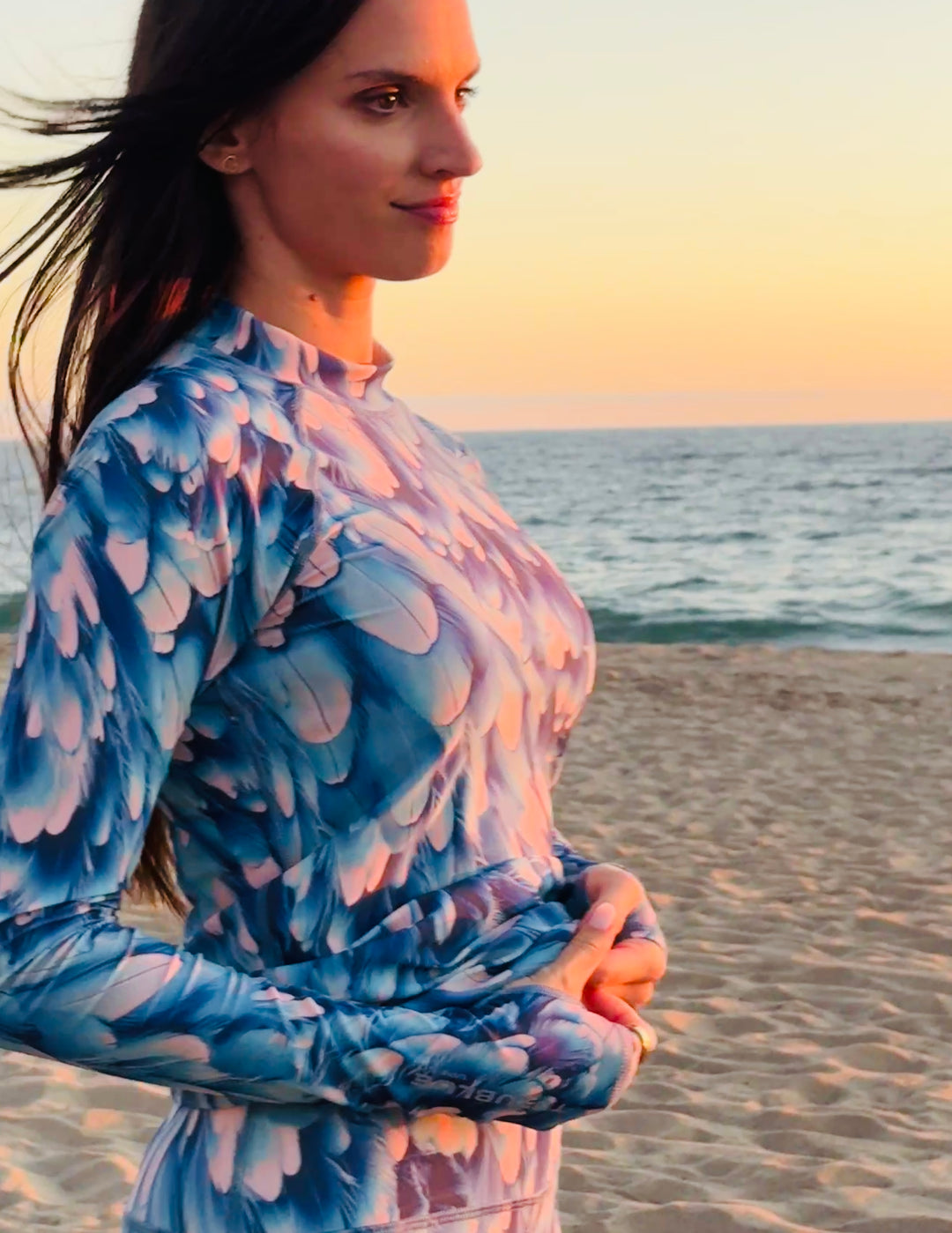 Women's Pullover Raglan-Azure Plume