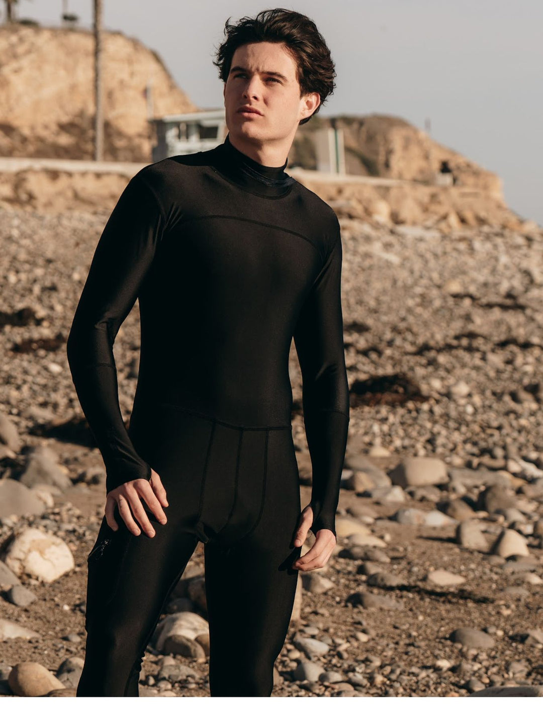 Men's Full-Body UPF 50+ Sun Protective Swimsuit- Black Men's Full-Body UPF 50+ Sun Protective Swimsuit- Black