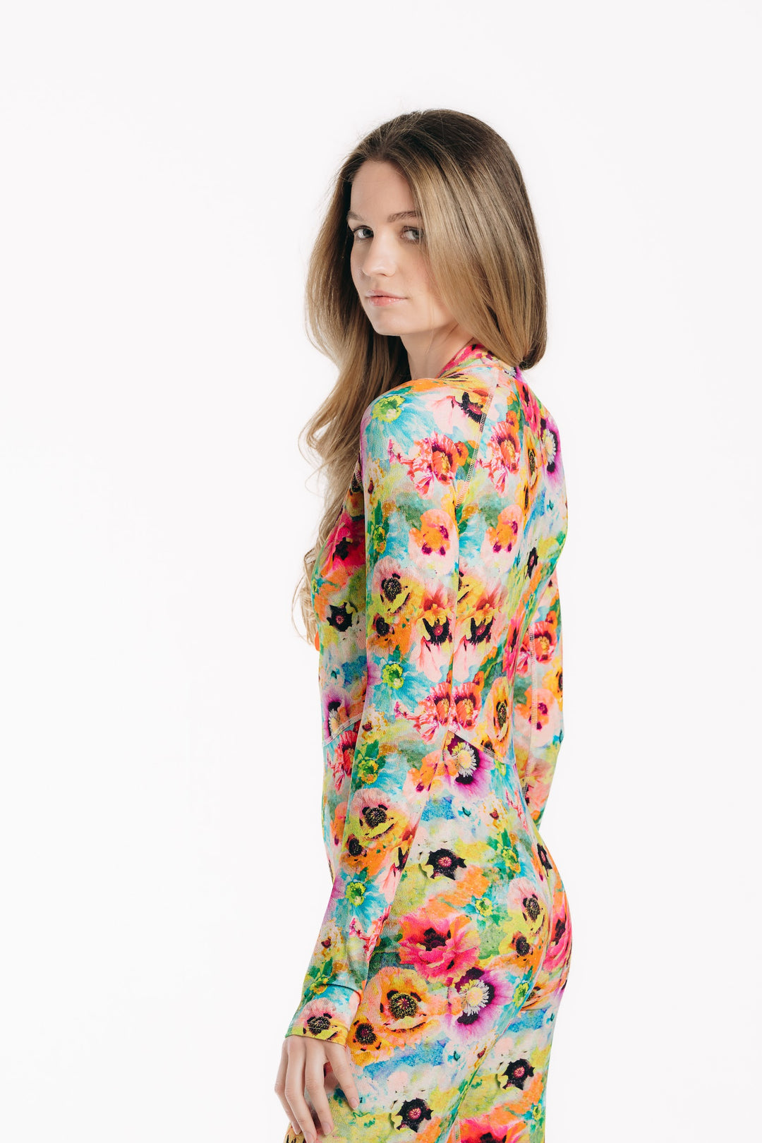 Women's Textured Full Body Front Zip UPF 50+ Long Suit - Sea Poppy Pink