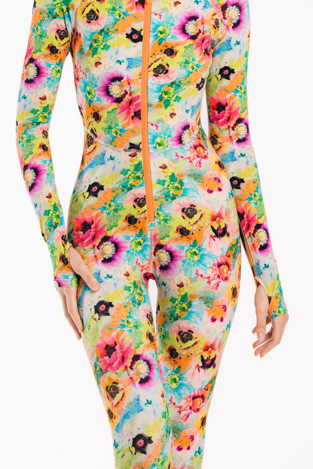 Women's Textured Full Body Front Zip UPF 50+ Long Suit - Sea Poppy Pink