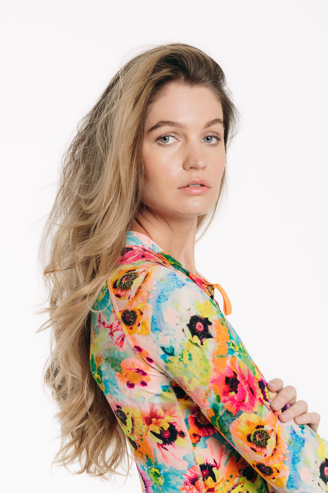 Women's Textured Full Body Front Zip UPF 50+ Long Suit - Sea Poppy Pink