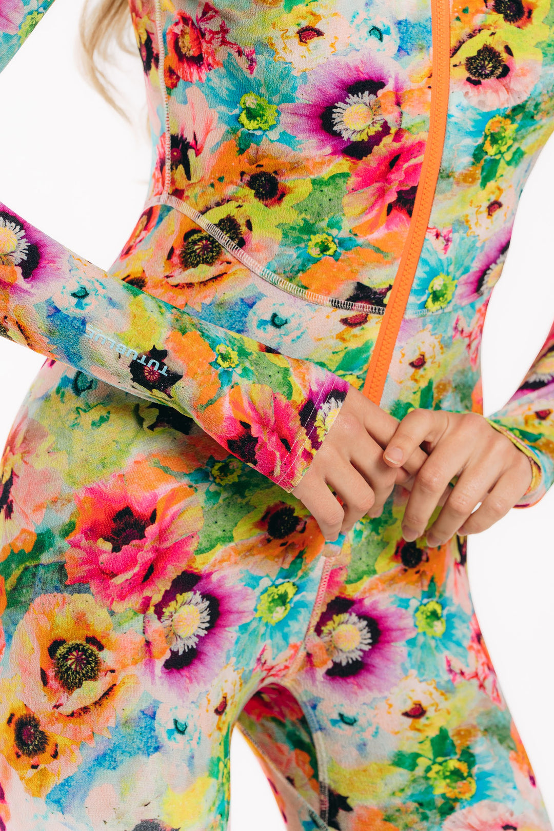 Women's Textured Full Body Front Zip UPF 50+ Long Suit - Sea Poppy Pink