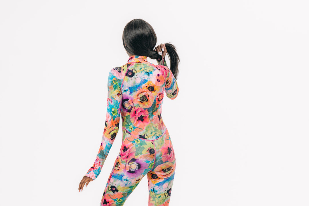 Women's UPF 50+ Sun Protective Long Sleeve "RORO” Swimsuit - Sea Poppy Pink (PRE-SALE: Ships in 3-4 weeks)