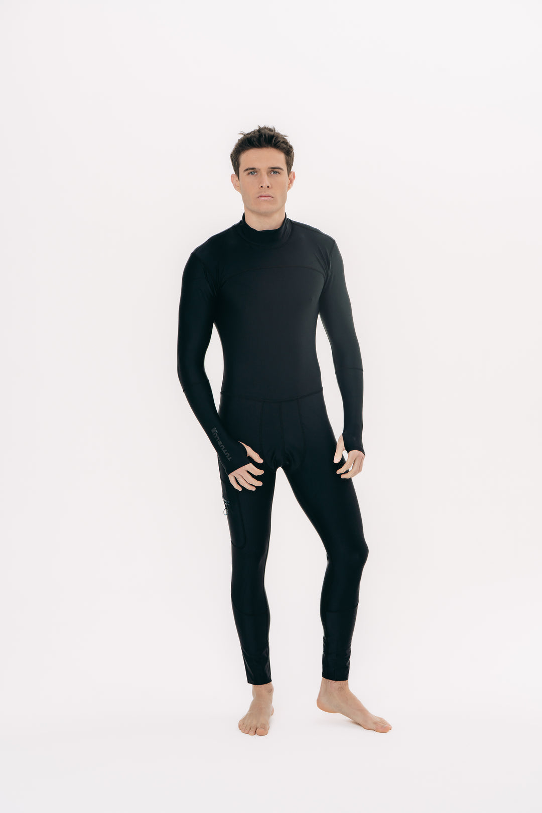 Men's Full-Body UPF 50+ Sun Protective Swimsuit- Black