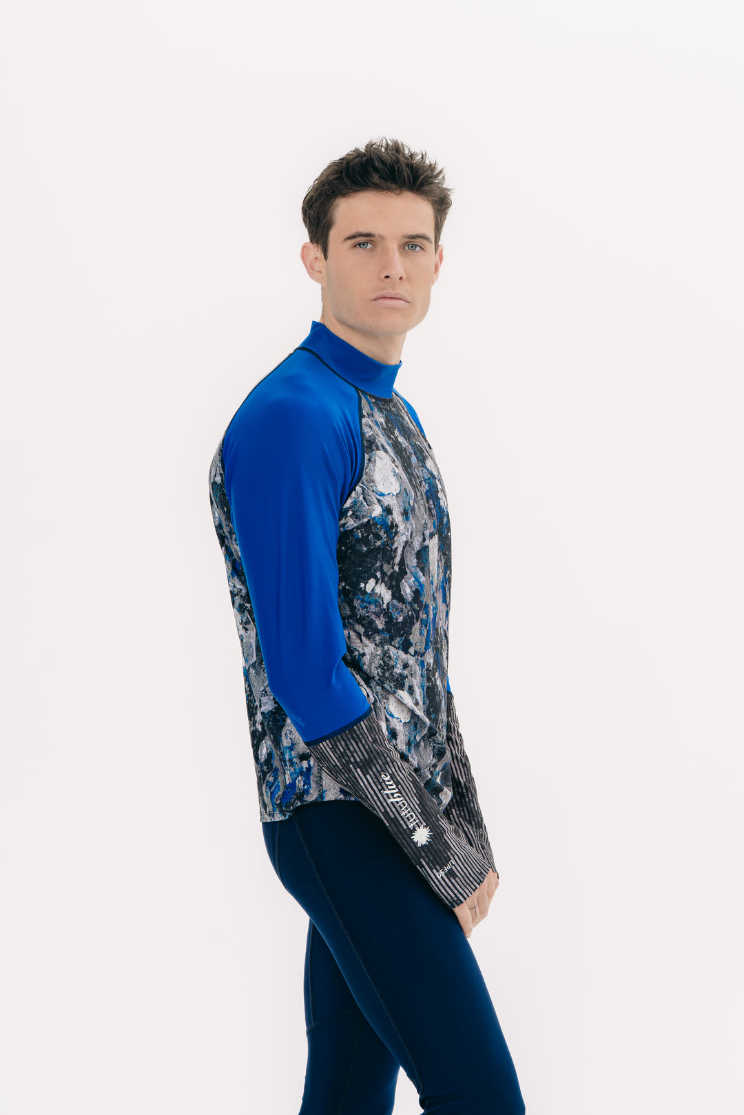 Men's Pullover Rash Guard - Blue Rock