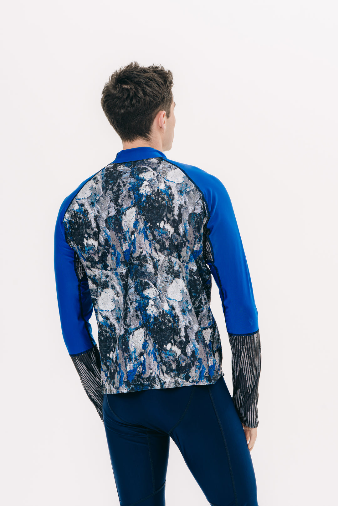 Men's Pullover Rash Guard - Blue Rock