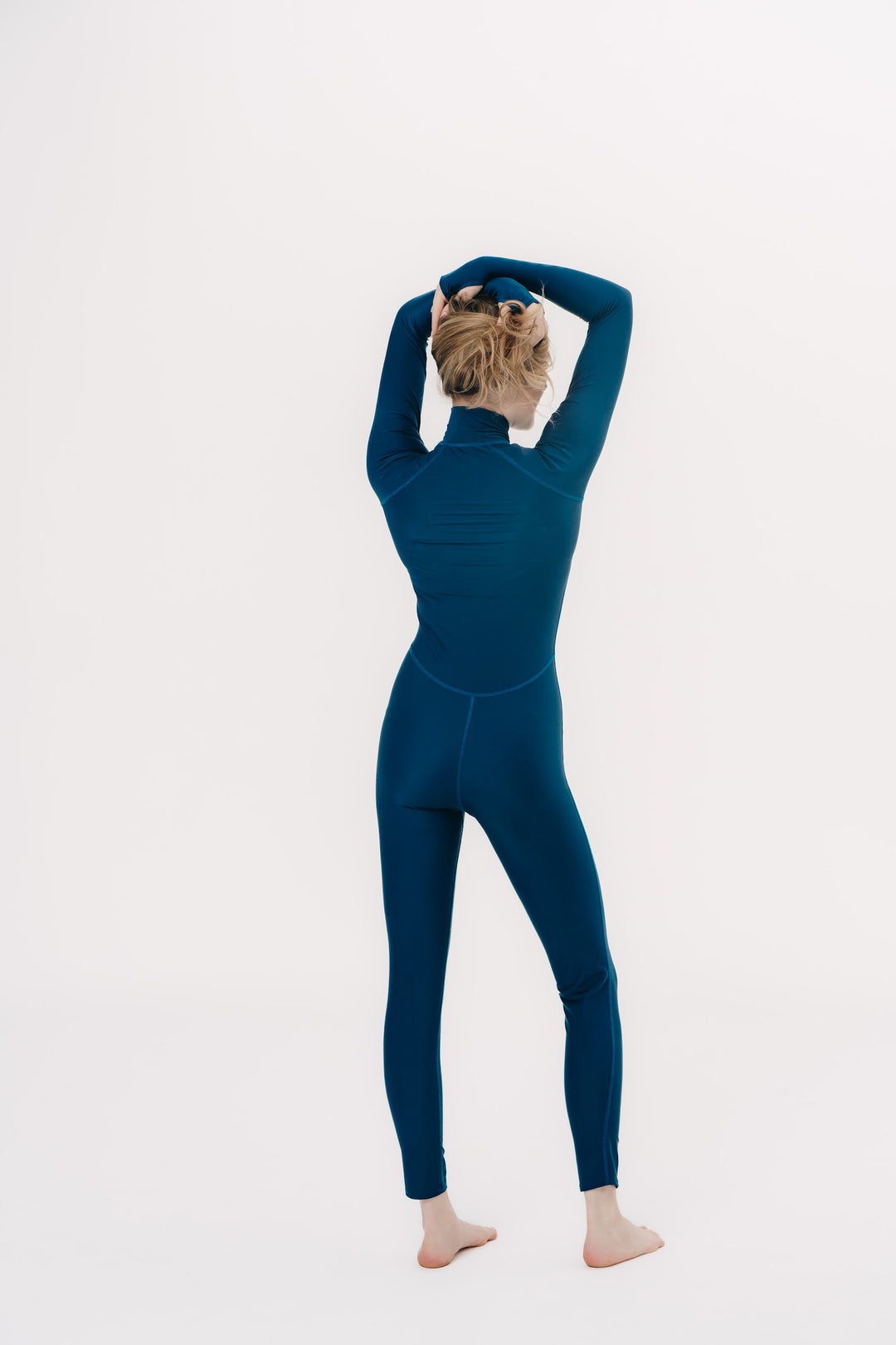 Women's UPF 50+ Sun Protective Long Sleeve "RORO” Swimsuit - Teal