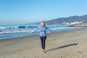WOMEN'S HOODED PULLOVER RASH  - DENIM BLUE