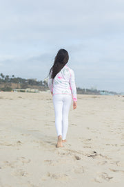 GIRL'S SWIM LEGGINGS - WHITE