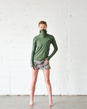 WOMEN'S HOODED PULLOVER RASH - OLIVE