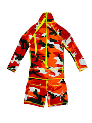 BOY'S SHORT SWIMSUIT - RED CAMO