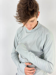 MEN'S PULLOVER RASH GUARD - SILVER