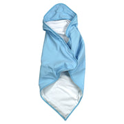 BABY BEACH TOWEL WITH HOODIE - BABY BLUE