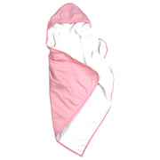 BABY BEACH TOWEL WITH HOODIE - BABY PINK