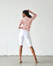 WOMEN'S LONG SHORTS, LINED - WHITE